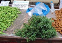 Menu minceur texture normale : le pourpier Photo d'un pourpier sur un marché.